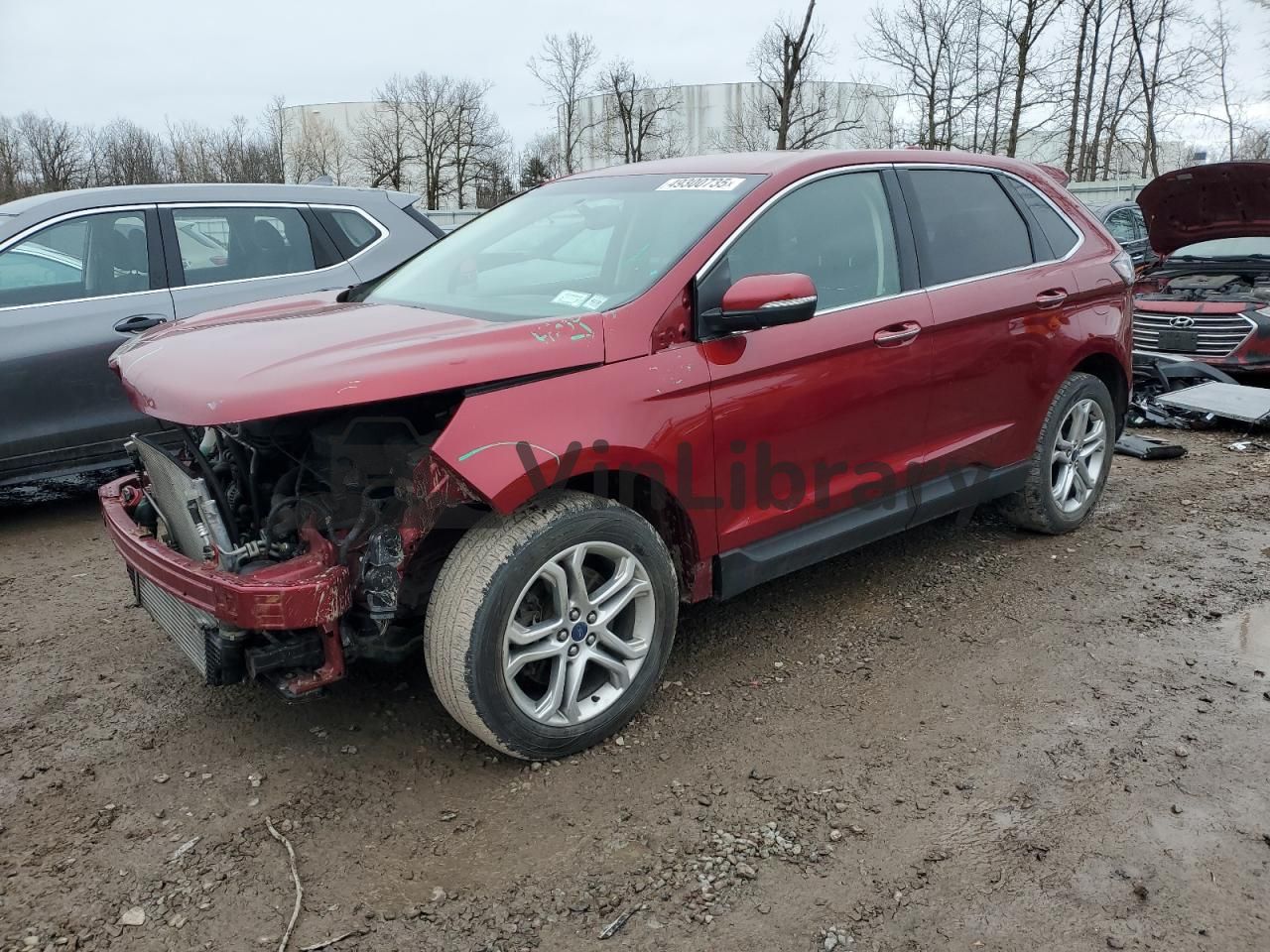 FORD EDGE 2018 RED | 2FMPK4K92JBB84509 | Image 1