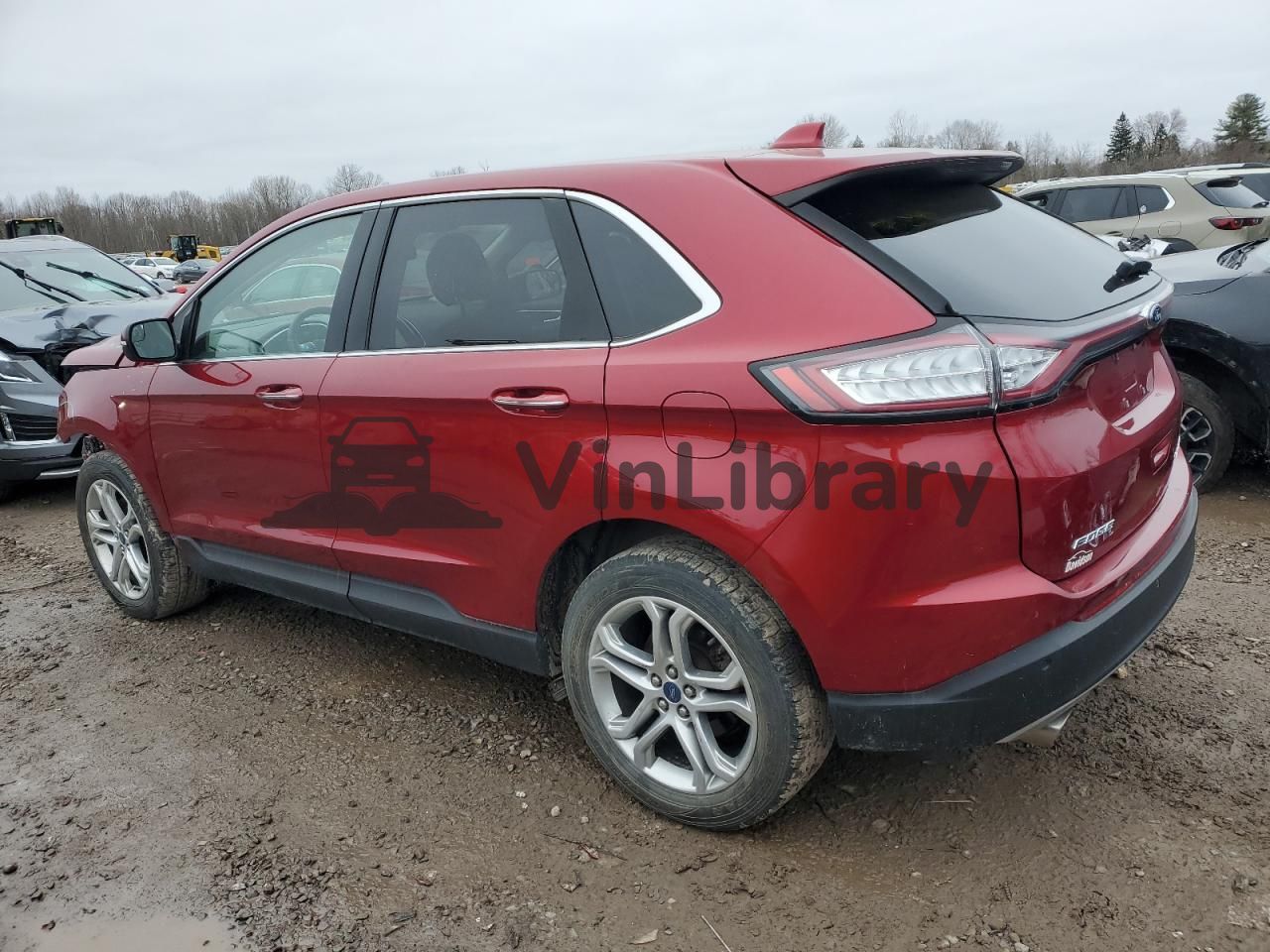 FORD EDGE 2018 RED  | 2FMPK4K92JBB84509 | Image 2