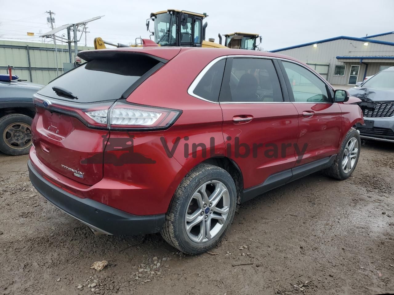 FORD EDGE 2018 RED  | 2FMPK4K92JBB84509 | Image 3